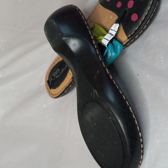 Jill Stern slides leather upper size 6 Gently worn with creative style - Picture 3 of 6